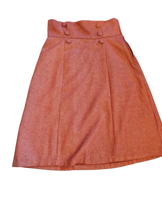 Modcloth Dresses & Skirts - ModCloth Coral-Red A-Line Button-Waist Skirt